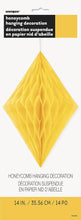 Load image into Gallery viewer, Tissue Paper Diamond Honeycomb Decoration, Yellow, 35 cm
