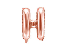 Load image into Gallery viewer, Rose Gold Foil balloon Letter &#39;&#39;H&#39;&#39;
