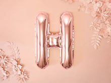 Load image into Gallery viewer, Rose Gold Foil balloon Letter &#39;&#39;H&#39;&#39;
