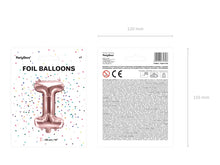 Load image into Gallery viewer, Rose Gold Foil balloon Letter &#39;I&#39;
