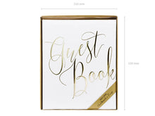 Load image into Gallery viewer, White and Gold Foiled Guest Book
