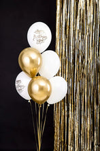 Load image into Gallery viewer, Gold Chrome Happy Birthday Mix Latex Balloons - 6pcs
