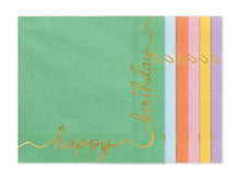 Load image into Gallery viewer, Happy Birthday Pastel Paper Napkins - 12ct
