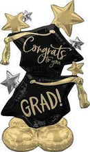 Load image into Gallery viewer, AirLoonz Congrats to You Grad Hats Foil Balloons
