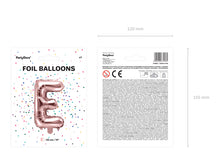 Load image into Gallery viewer, Rose Gold Foil balloon Letter &#39;E&#39;
