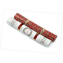 Load image into Gallery viewer, Christmas Crackers (x 12) - Red &amp; White Seasons Greetings
