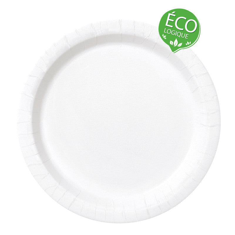 MOON Assiette plate blanc