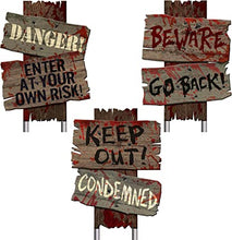 Load image into Gallery viewer, Halloween Cemetery Path Signs - 30.4cm - 3 pack
