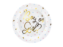 Load image into Gallery viewer, Gender Reveal Boy Or Girl Plates - 6ct
