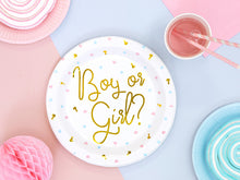 Load image into Gallery viewer, Gender Reveal Boy Or Girl Plates - 6ct
