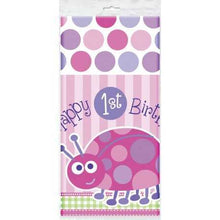 Load image into Gallery viewer, 1st Birthday Ladbug Plastic Tablecover
