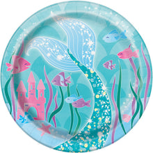 Load image into Gallery viewer, Mermaid Round 7&quot; FSC Dessert Plates, 8ct
