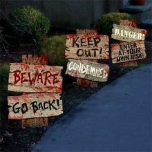 Load image into Gallery viewer, Halloween Cemetery Path Signs - 30.4cm - 3 pack
